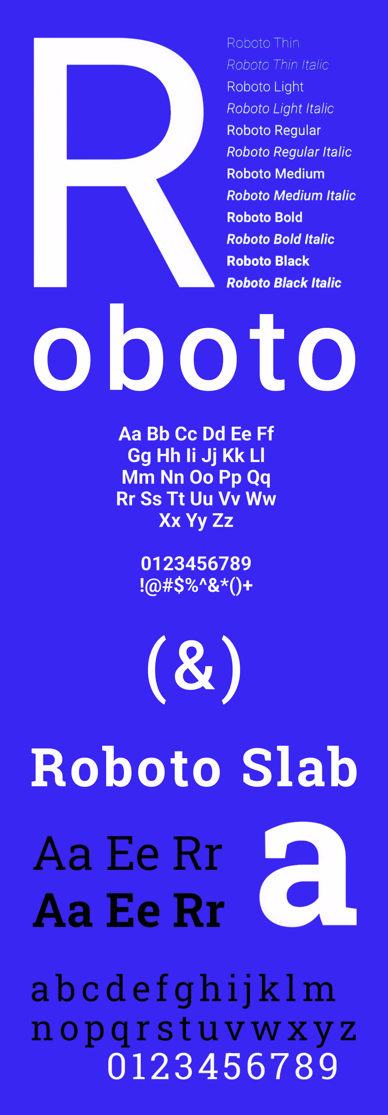 Koniku typography: Roboto and Roboto Slab