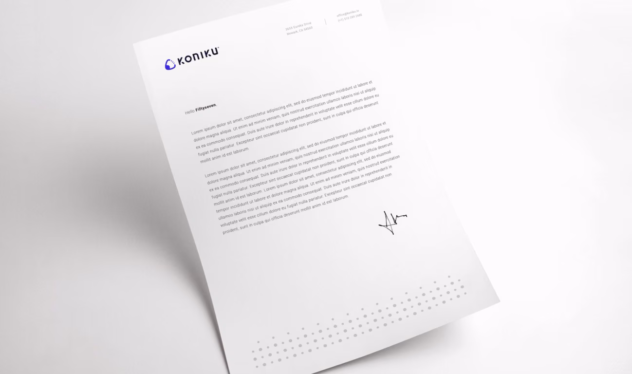 Koniku letterhead