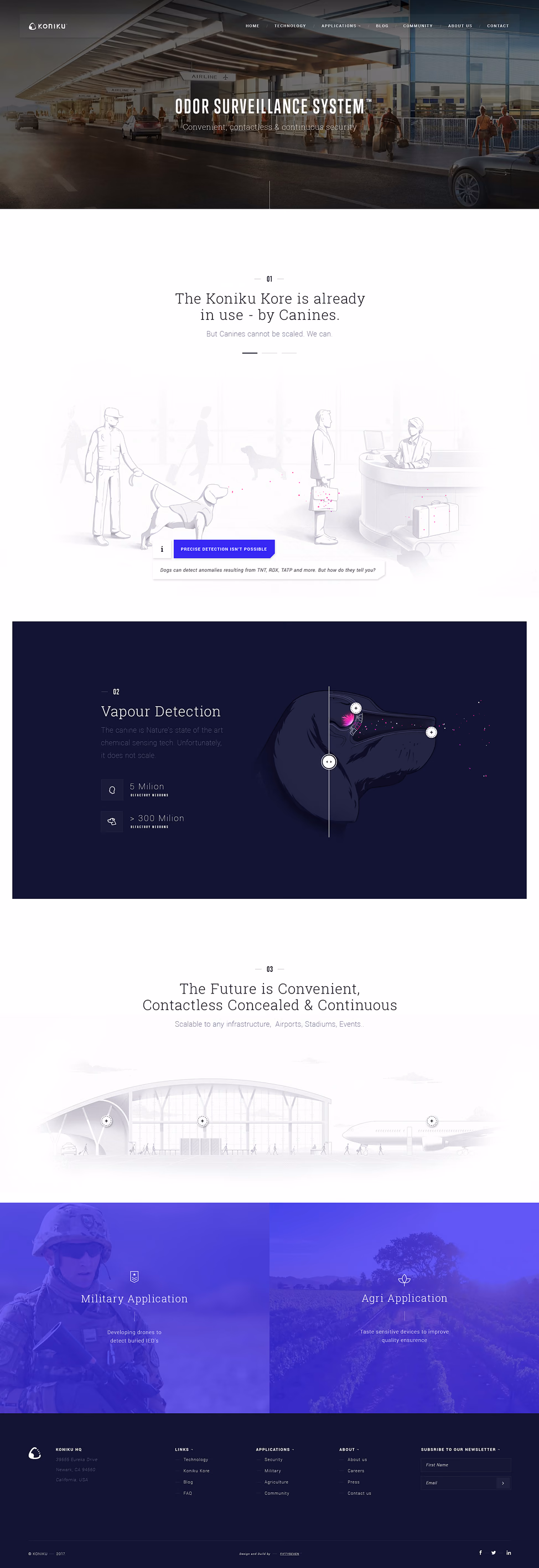 Koniku security application page