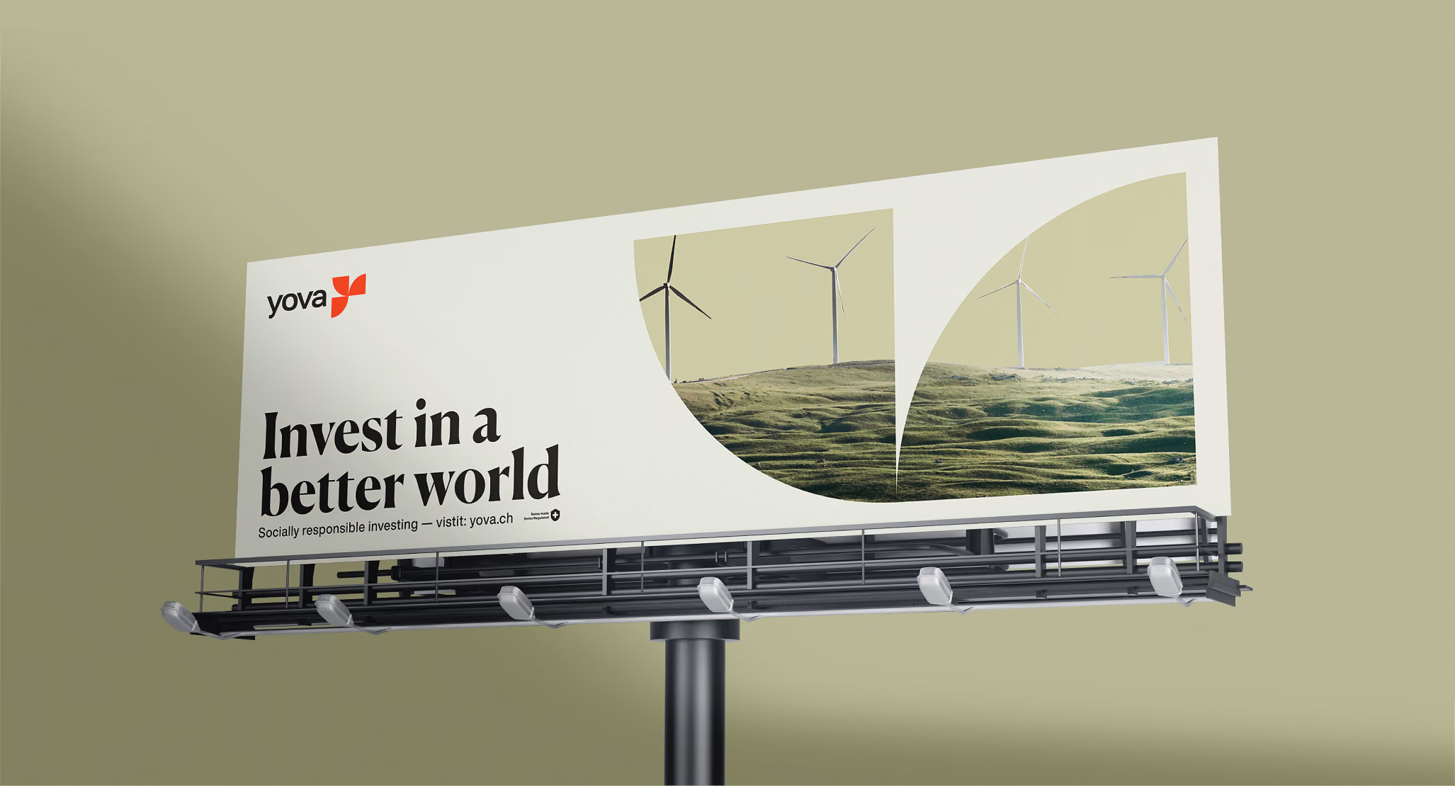 Yova billboard: Invest in a better world